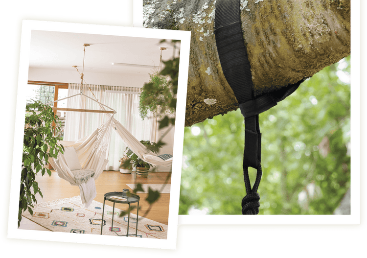 Sujeciónes para silla colgante