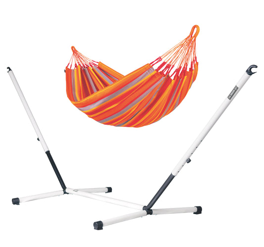 Nautico Cool Grey Outdoor Toucan -  Weather-Resistant Kingsize Hammock mit Gestell aus pulverbeschichtetem  Stahl