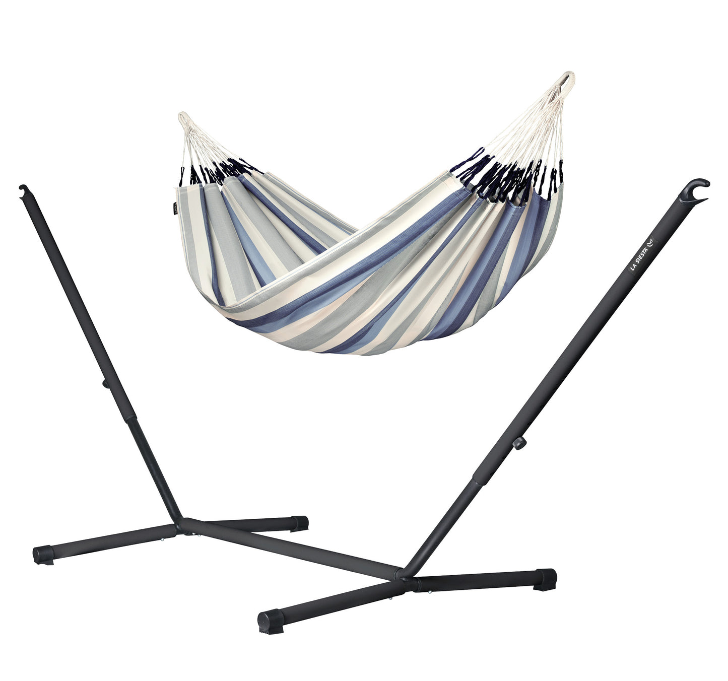 Nautico Cool Grey Outdoor - Weather-Resistant Hammock with Powder Coated Steel Stand