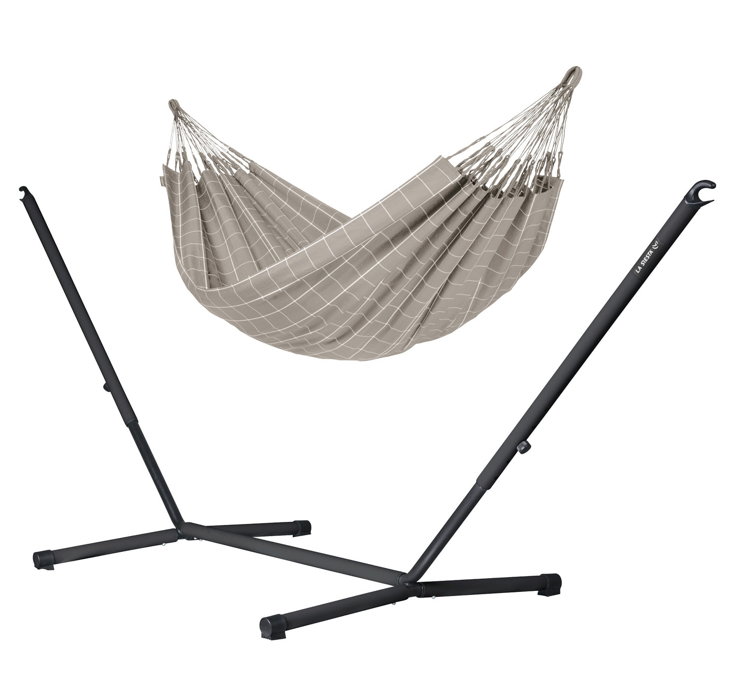 Nautico Cool Grey Outdoor - Weather-Resistant Hammock with Powder Coated Steel Stand