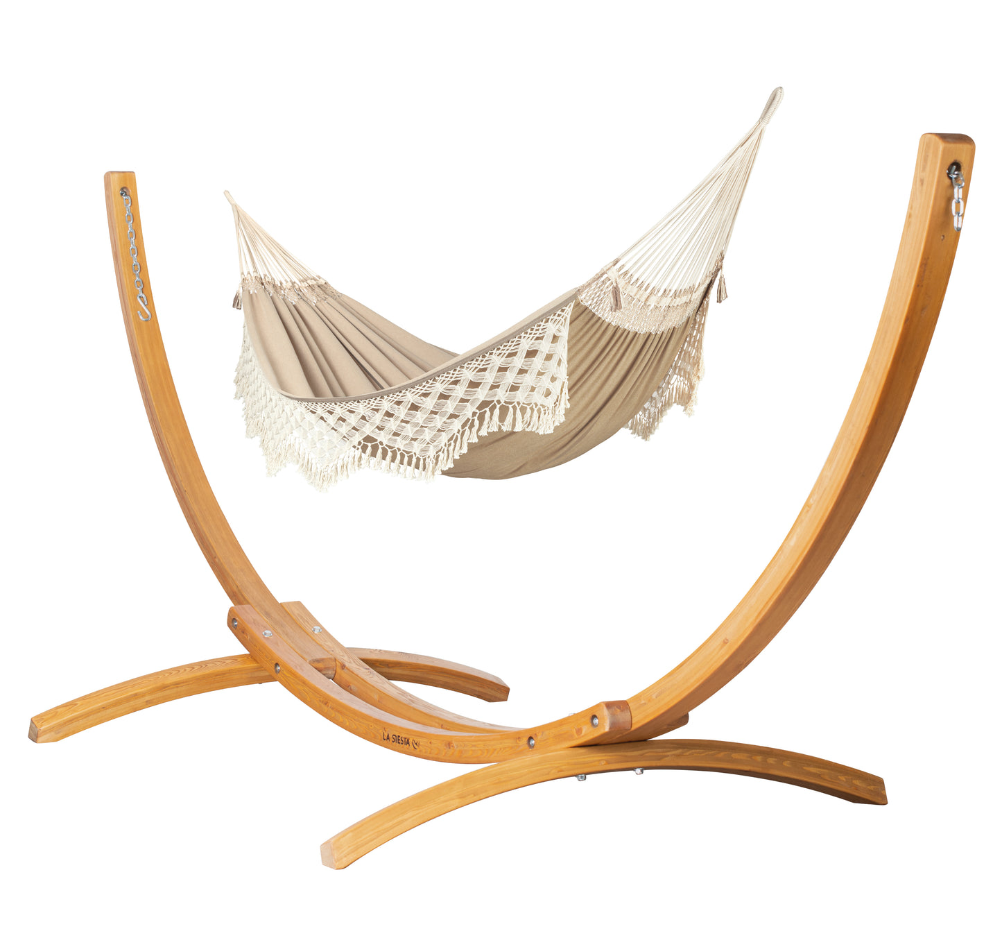 Elipso Brazil Muscade - Organic Cotton Kingsize Hammock with FSC® certified Larch Stand
