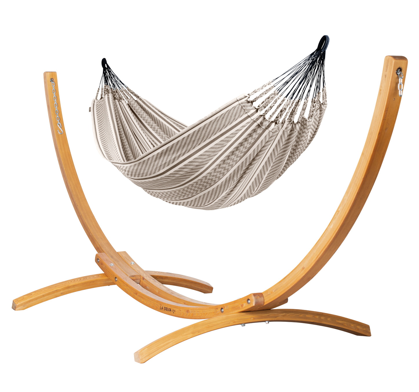 Elipso Colombia Zebra - Organic Cotton Kingsize Hammock with FSC® certified Larch Stand