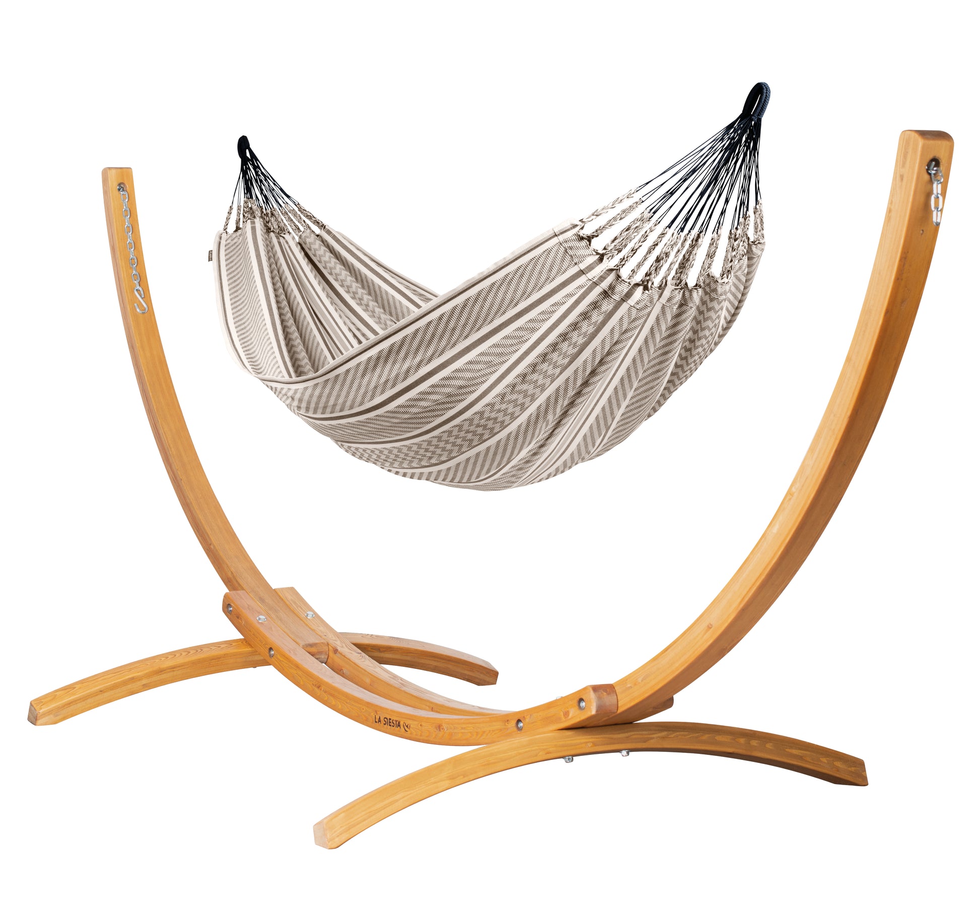 Elipso Colombia Zebra - Organic Cotton Kingsize Hammock with FSC® certified Larch Stand