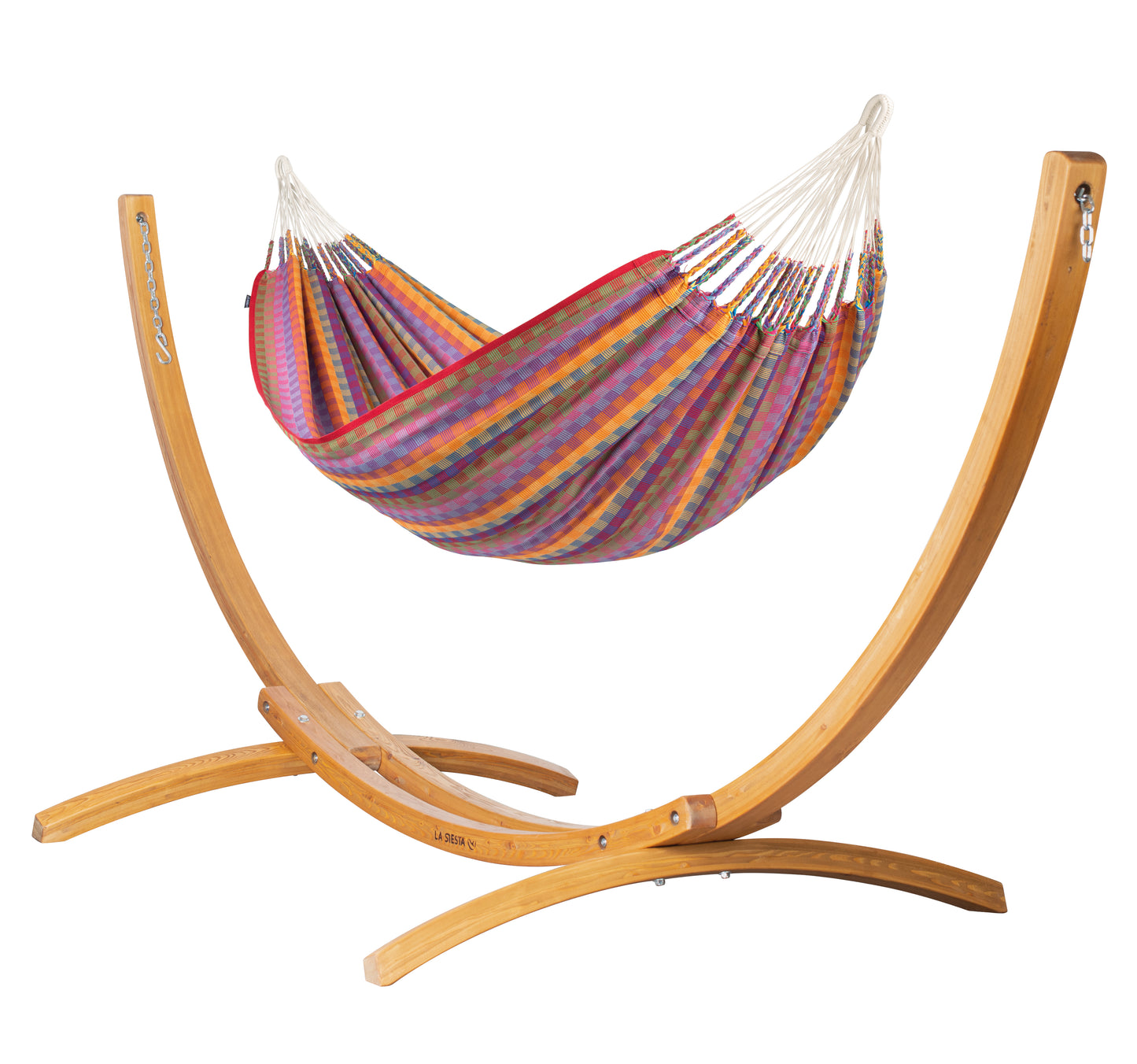 Elipso Colombia Flowers - Organic Cotton Kingsize Hammock with FSC® certified Larch Stand