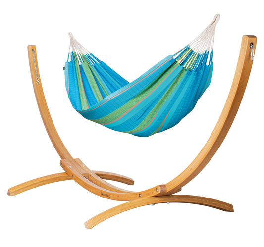 Elipso Colombia Curaçao - Organic Cotton Kingsize Hammock with FSC® certified Larch Stand