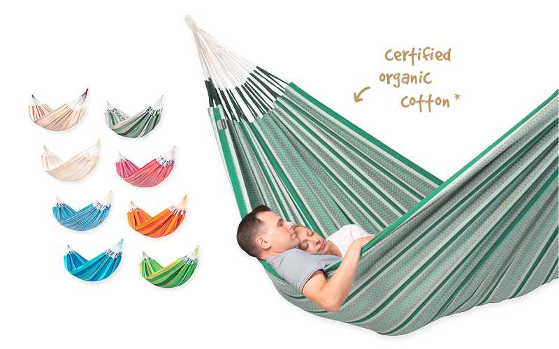 Modesta: Classic hammock made from organic cotton for your yard