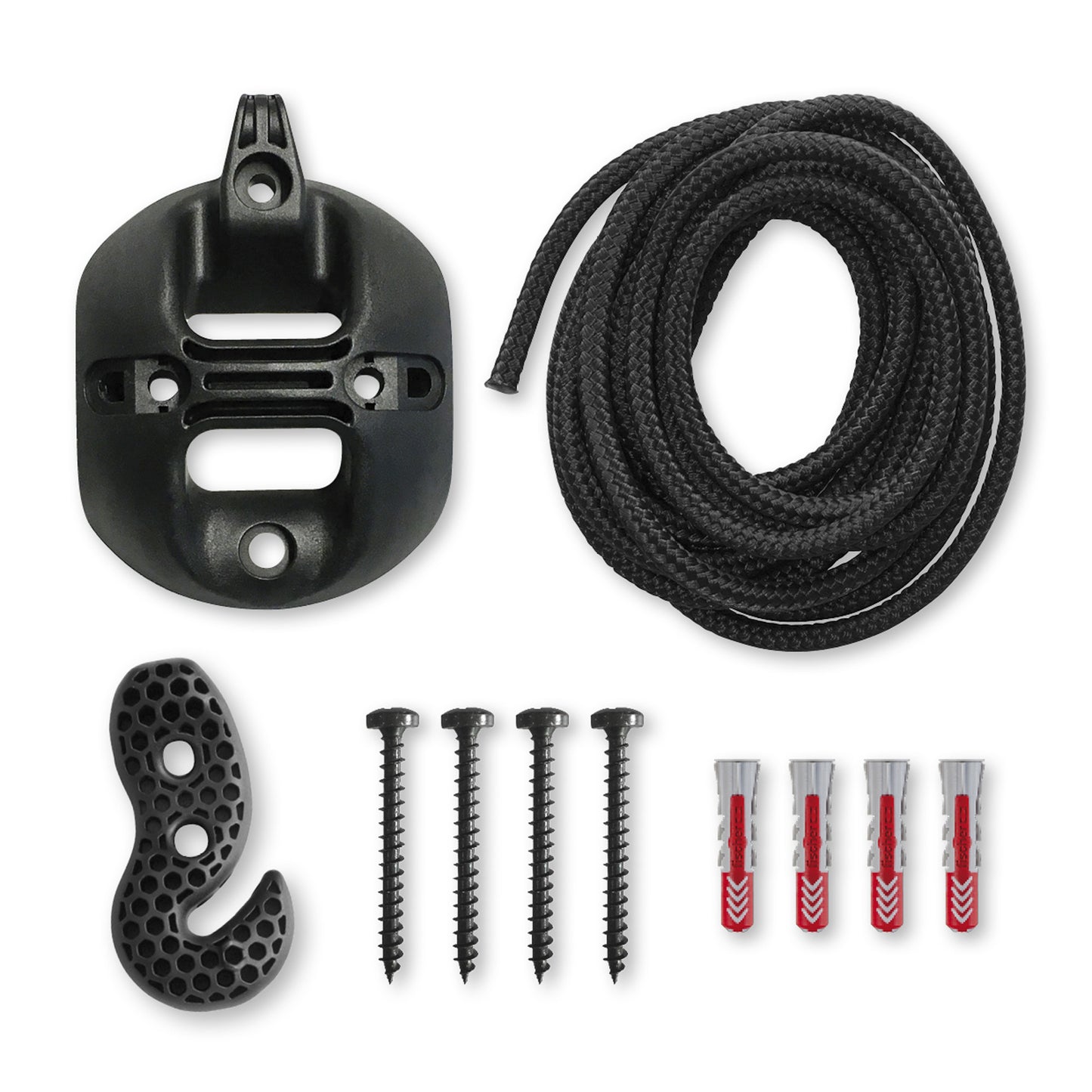 CasaMount Black - Sujeción para sillas colgantes en techo y viga