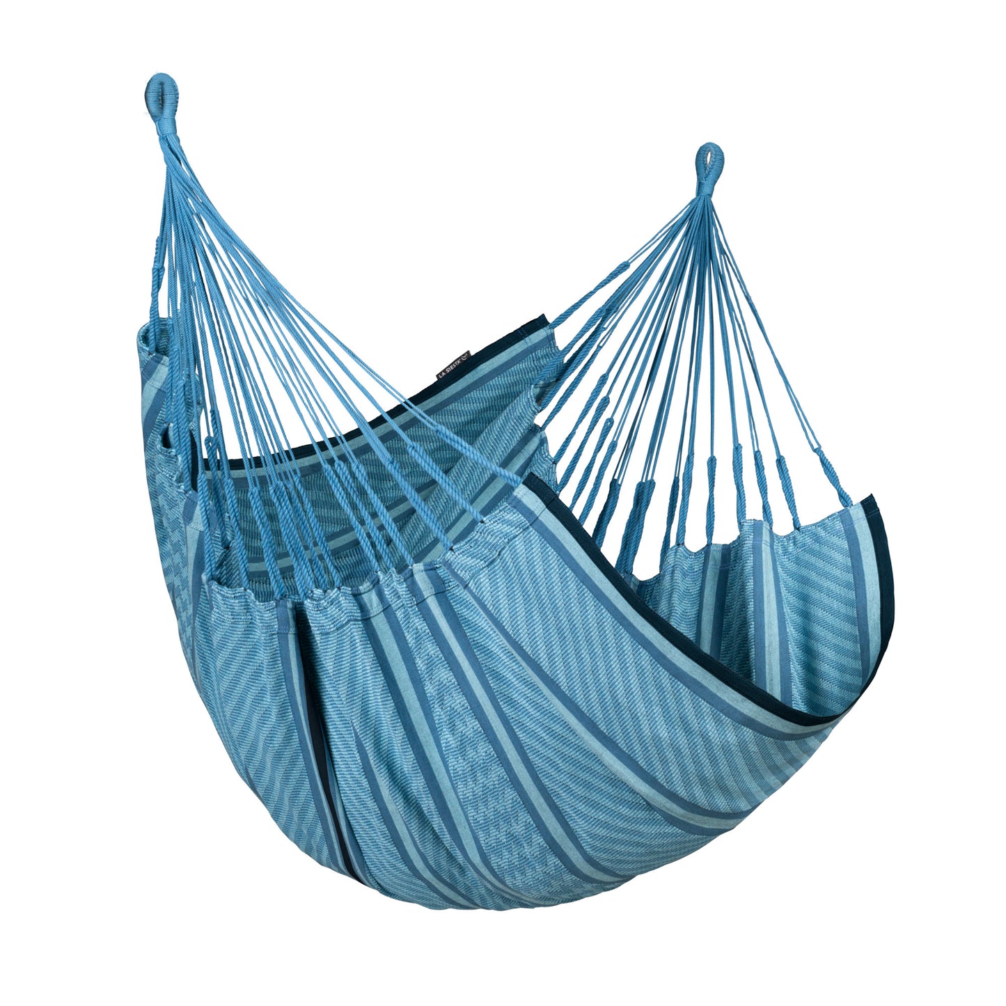 Cumbia Organic Blue Zebra - Asiento de algodón orgánico para soporte Udine