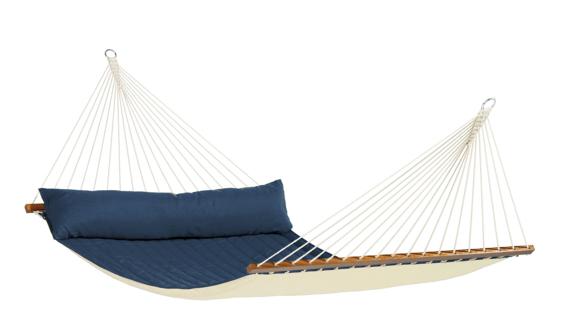 Alabama Navy Blue - Hamaca con barra kingsize acolchada