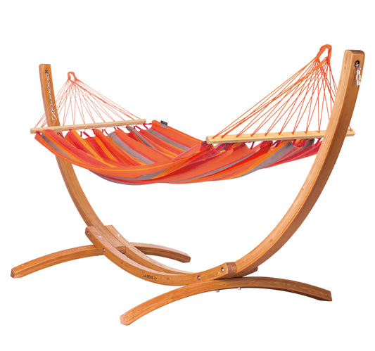 Maera Outdoor R Toucan – Weather-Resistant Single Size Spreader Bar Hammock with FSC™ Certified Eucalyptus Stand