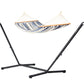 Nautico Anthracite Outdoor R Sea Salt - Weather-Resistant Double Spreader Bar Hammock with Powder Coated Steel Stand