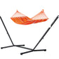 Nautico Anthracite Outdoor R Toucan - Weather-Resistant Double Spreader Bar Hammock with Powder Coated Steel Stand