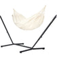 Nautico Anthracite Outdoor Vanilla - Weather-Resistant Double Hammock with Powder Coated Steel Stand