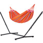 Nautico Anthracite Outdoor Toucan - Weather-Resistant Double Hammock with Powder Coated Steel Stand