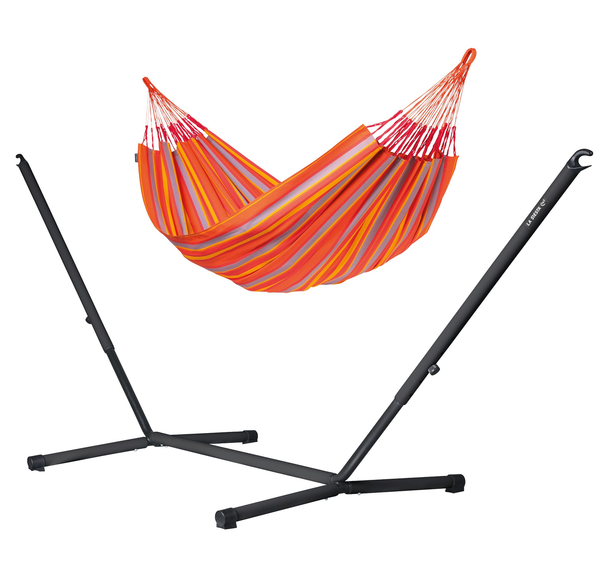 Nautico Anthracite Outdoor Toucan -  Weather-Resistant Kingsize Hammock mit Gestell aus pulverbeschichtetem  Stahl