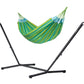 Nautico Anthracite Outdoor Lime -  Weather-Resistant Kingsize Hammock with Powder Coated Steel Stand