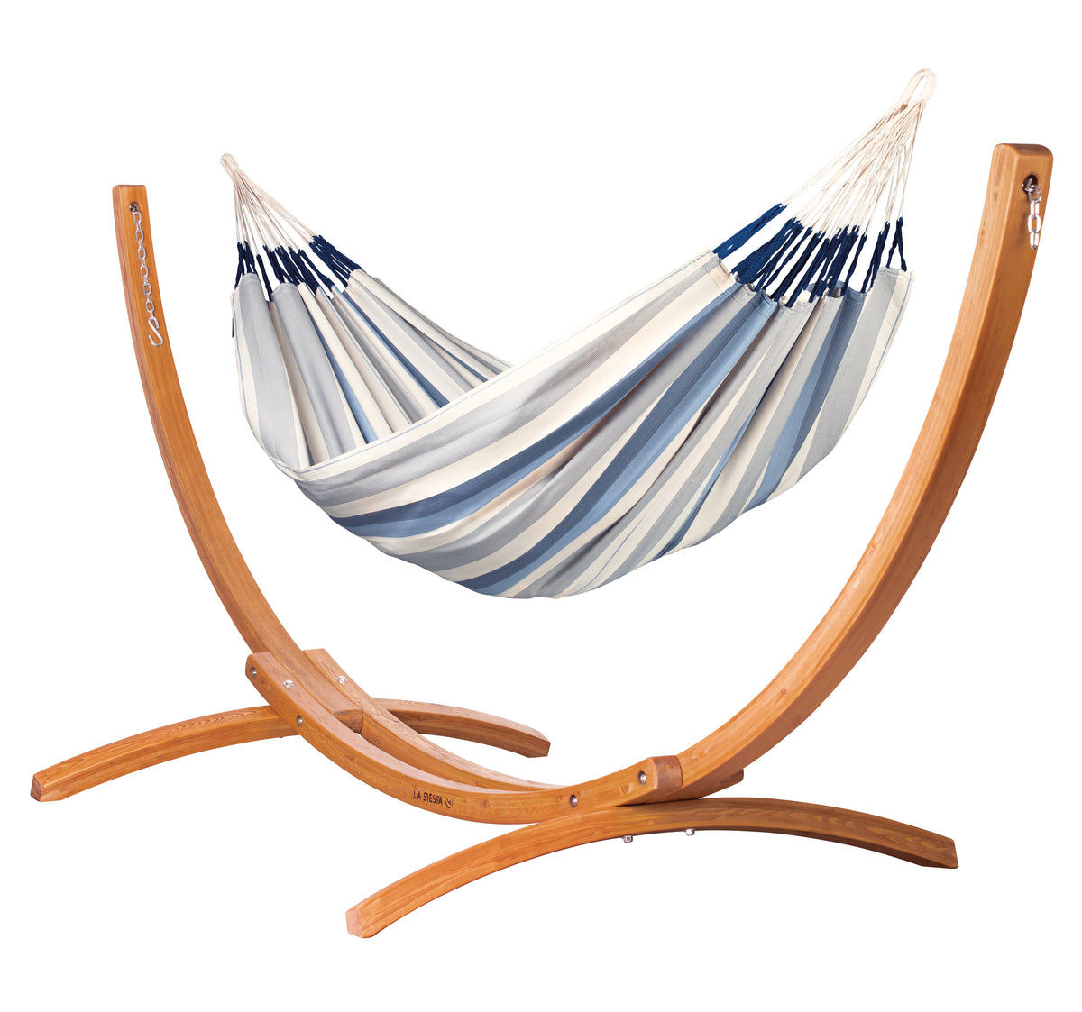 Maera Outdoor Sea Salt – Weather-Resistant King Size Hammock with FSC™ Certified Eucalyptus Stand