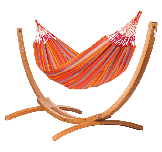Maera Outdoor Toucan – Weather-Resistant King Size Hammock with FSC™ Certified Eucalyptus Stand