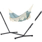 Nautico Anthracite Brazil Fjord - Organic Cotton Kingsize Hammock with Powder Coated Steel Stand