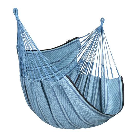 Cumbia Organic Blue Zebra – Organic Cotton King Size Hammock Chair