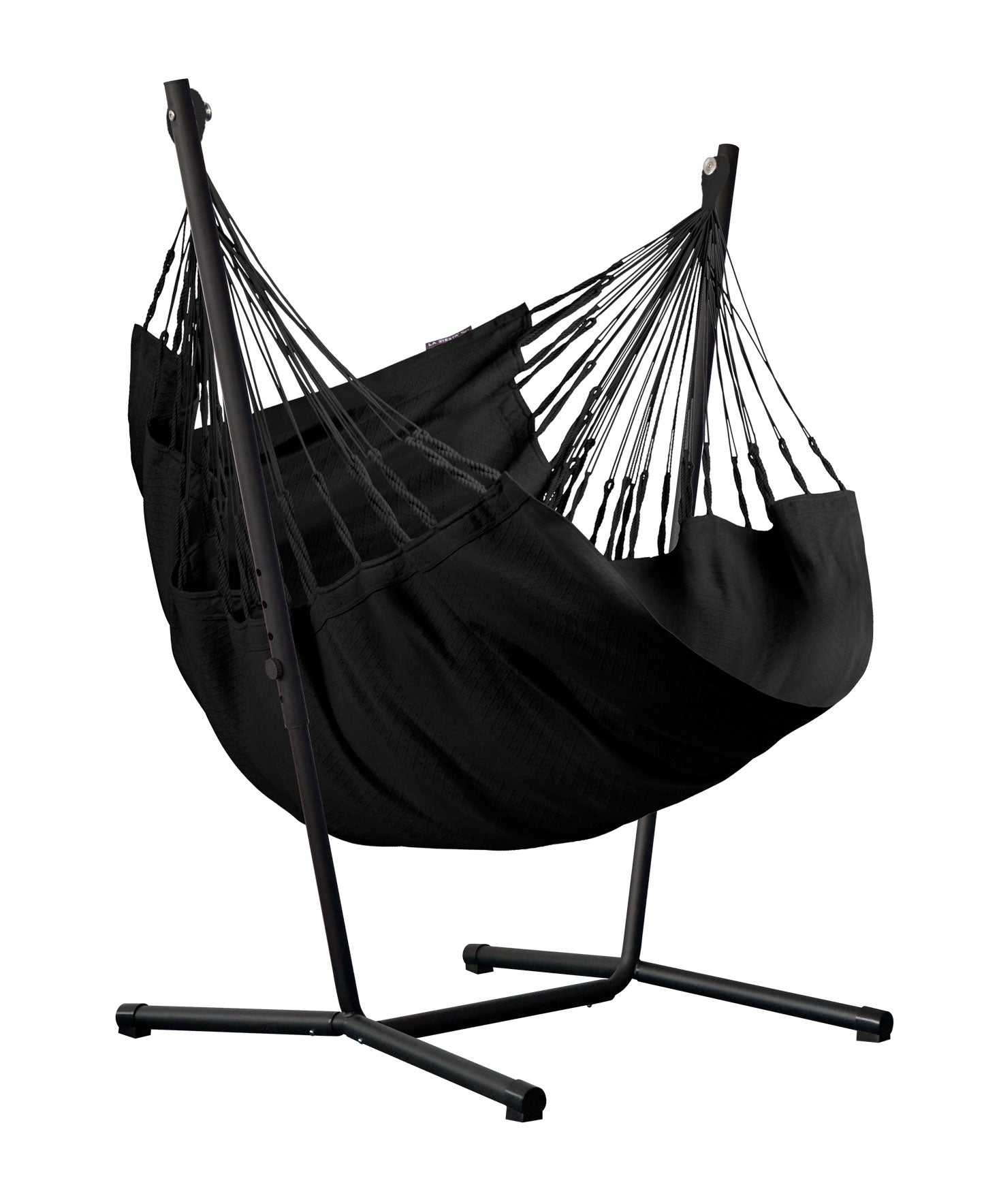 Fiji Organic Onyx – Silla colgante tamaño Basic de bio-algodón con soporte de acero galvanizado