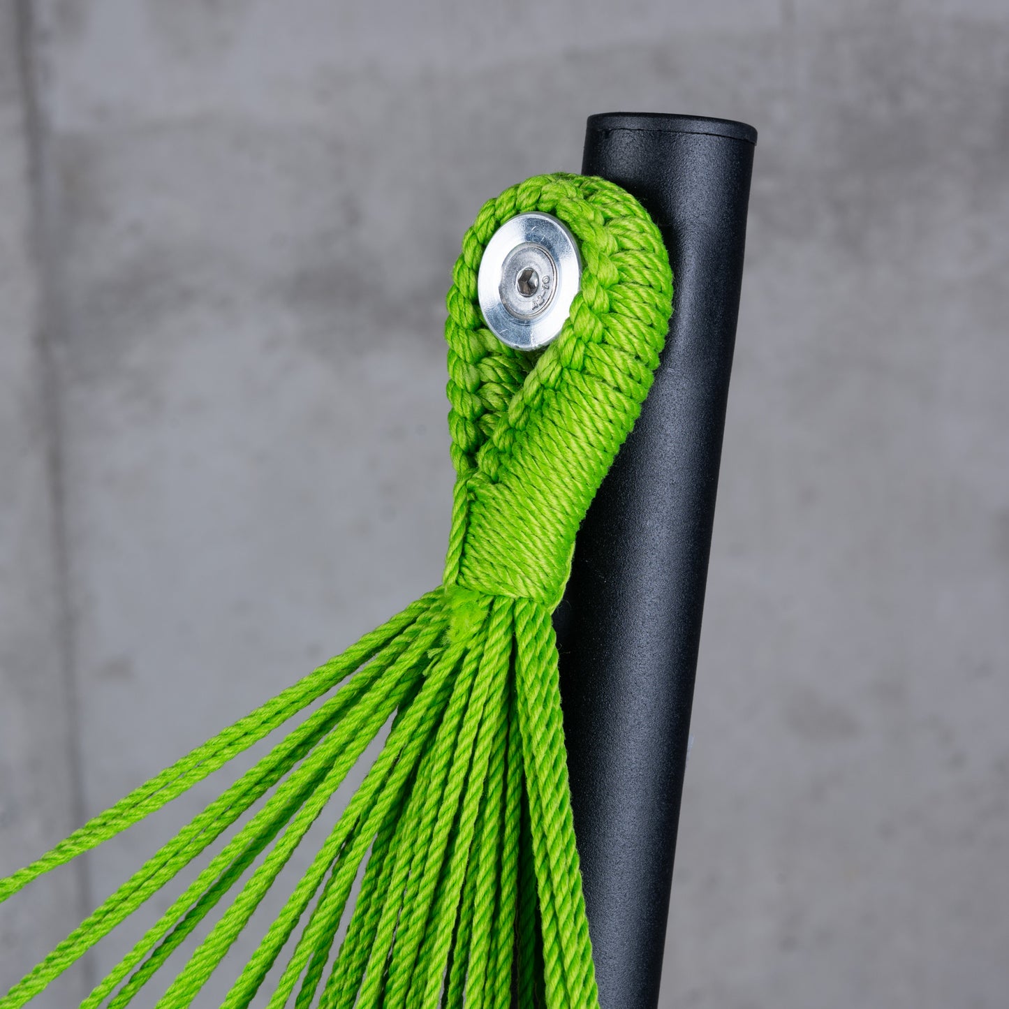 Fiji Outdoor Lime – Silla colgante tamaño Comfort de bio-algodón con soporte de acero galvanizado