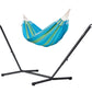 Nautico Anthracite Colombia Curaçao - Organic Cotton Kingsize Hammock with Powder Coated Steel Stand