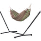 Nautico Anthracite Colombia Chocolate - Organic Cotton Kingsize Hammock with Powder Coated Steel Stand