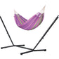 Nautico Cool Grey Colombia - Organic Cotton Hammock with Powder Coated Steel Stand