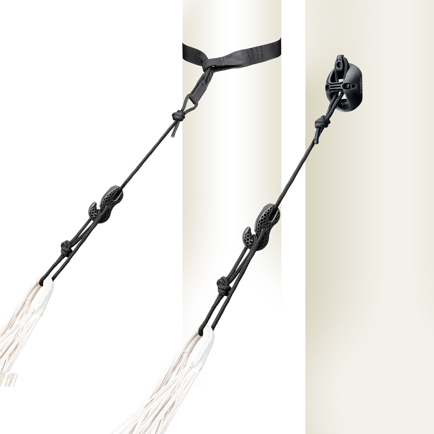 FlexMount 2point Black – Universal Suspension Set for Hammocks & Hammock Chairs (2-point)