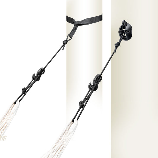 FlexMount 2point Black – Universal Suspension Set for Hammocks & Hammock Chairs (2-point)