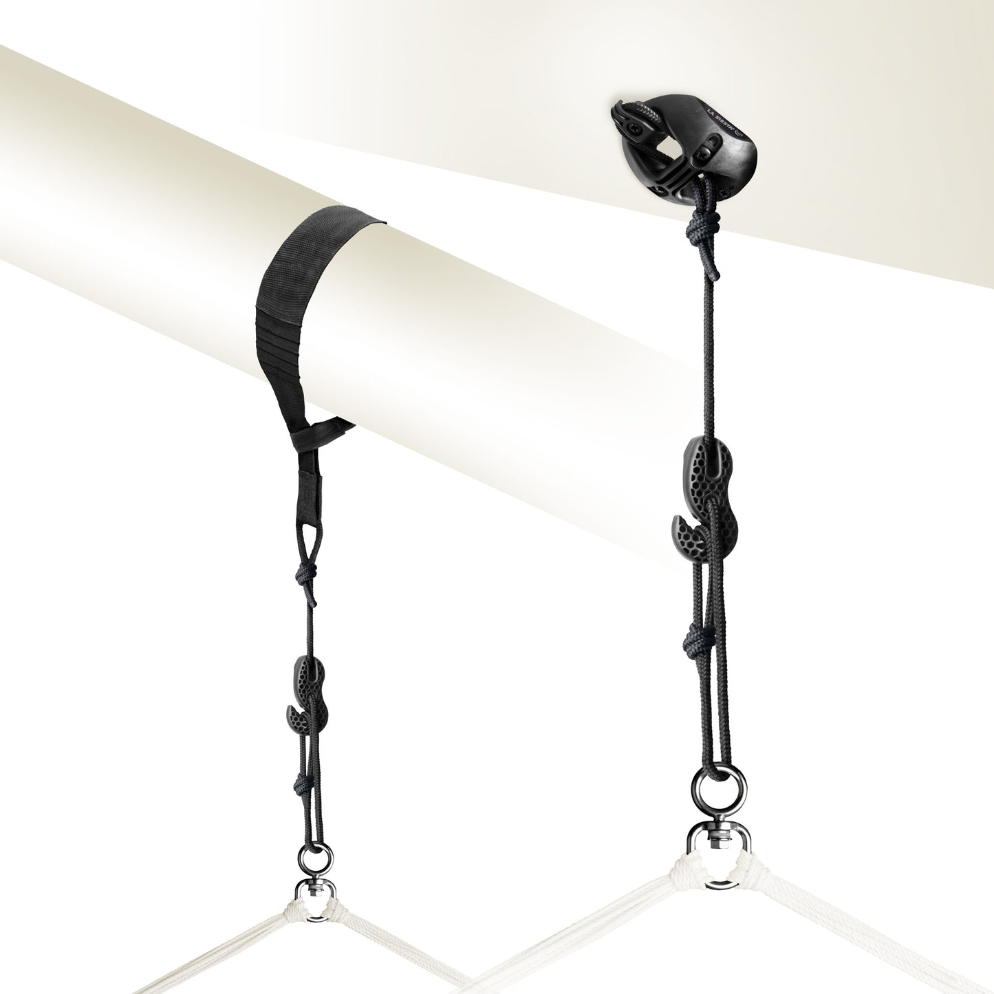 FlexMount 1point Black – Universal Suspension Set for Hammock Chairs (1-point)