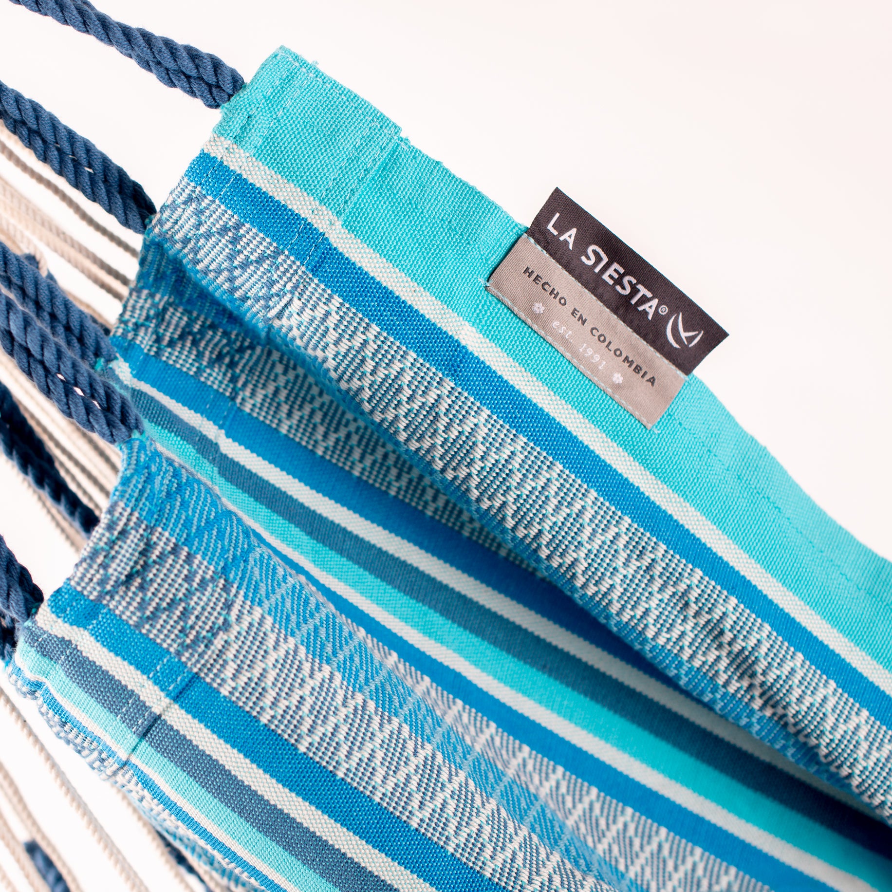 Cumbia Organic Azure – Silla colgante tamaño basic de bio-algodón