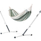 Nautico Cool Grey Organic Olive - Organic Cotton Kingsize Hammock with Powder Coated Steel Stand