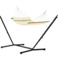 Nautico Anthracite Outdoor R Padded Vanilla - Padded Kingsize Spreader Bar Hammock with Powder Coated Steel Stand