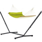 Nautico Anthracite Outdoor R Padded Avocado - Padded Kingsize Spreader Bar Hammock with Powder Coated Steel Stand