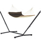 Nautico Anthracite Outdoor R Padded Arabica - Padded Kingsize Spreader Bar Hammock with Powder Coated Steel Stand