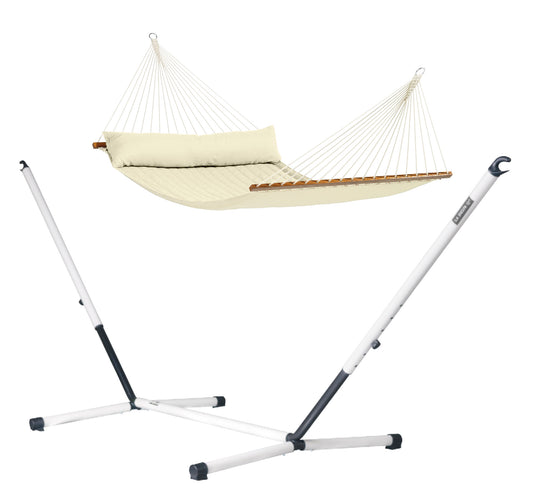 Nautico Outdoor R Padded - Padded Spreader Bar Hammock with Powder Coated Steel Stand