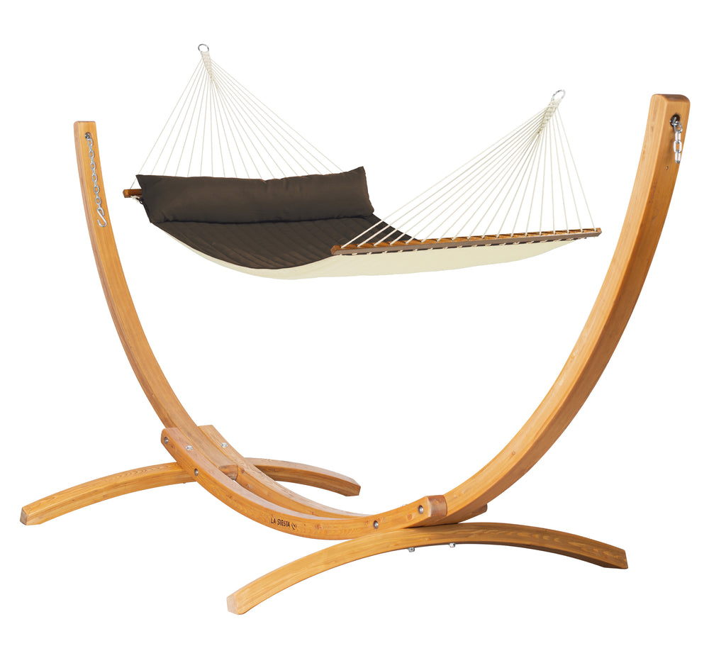 Elipso Outdoor R Padded Arabica - Padded Kingsize Spreader Bar Hammock with FSC® certified Larch Stand