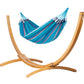 Elipso Outdoor Wave - Weather-Resistant Double Hammock with FSC® certified Larch Stand