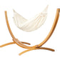 Elipso Outdoor Vanilla - Weather-Resistant Double Hammock with FSC® certified Larch Stand