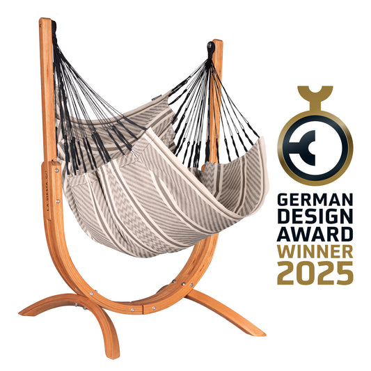 Udine Organic Zebra - Organic Cotton Hammock Chair with FSC® certified Eucalyptus Stand