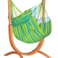 Udine Outdoor Lime - Weather-Resistant Hammock Chair with FSC® certified Eucalyptus Stand
