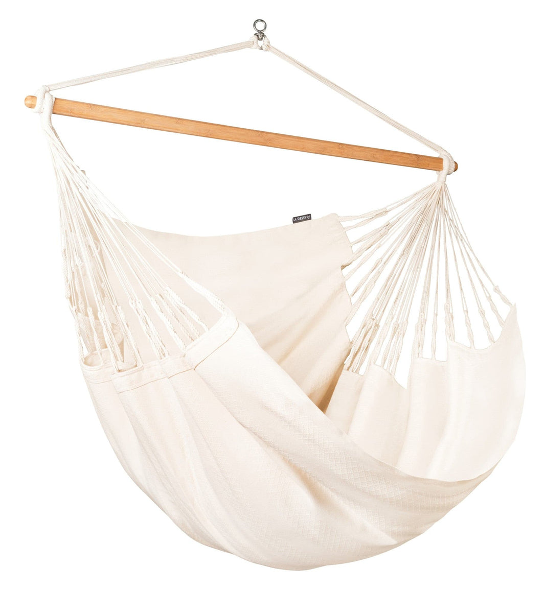 Chaise Hamac La Siesta Habana - Coton Bio Kingsize, Rotation 360°, Capacité 160 Kg, Couleur Latte