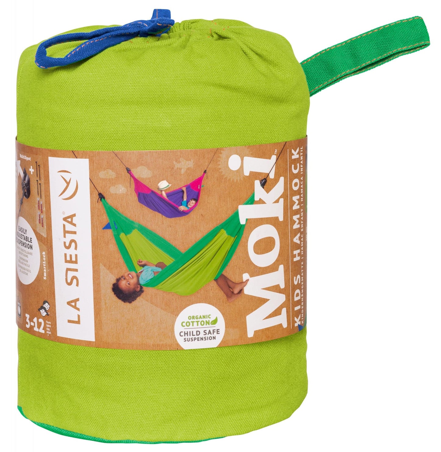 Moki Froggy - Hamac pour enfant en coton bio avec suspension