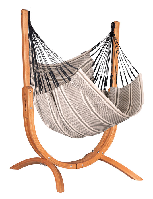 Udine Organic Zebra - Organic Cotton Hammock Chair with FSC® certified Eucalyptus Stand