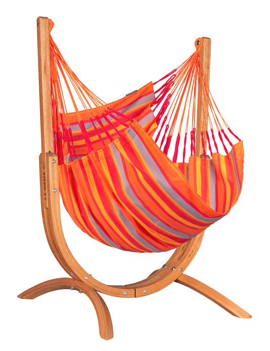 Udine Outdoor Toucan - Weather-Resistant Hammock Chair with FSC® certified Eucalyptus Stand